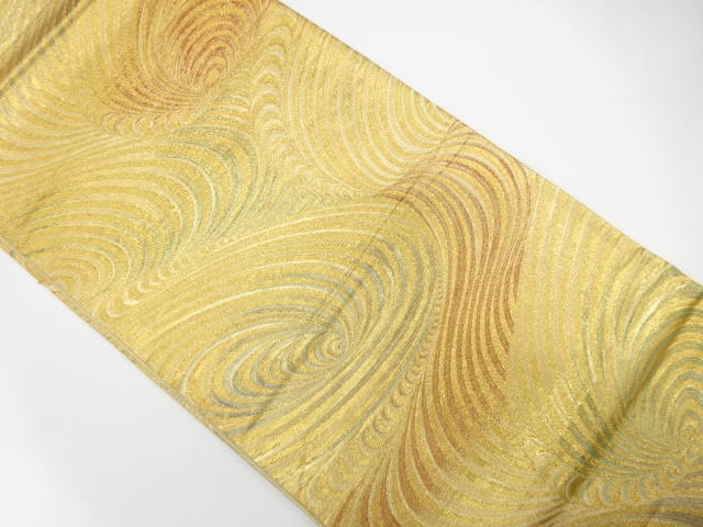 流水模様織り出し　袋帯